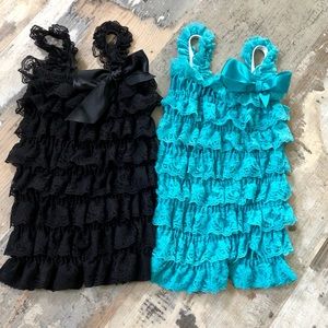 NWOT lace rompers.  Size small, about 12 months